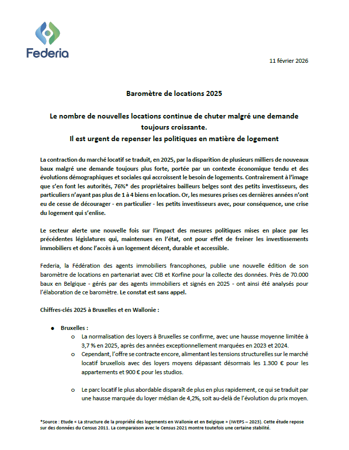 Baromètre de locations 2025