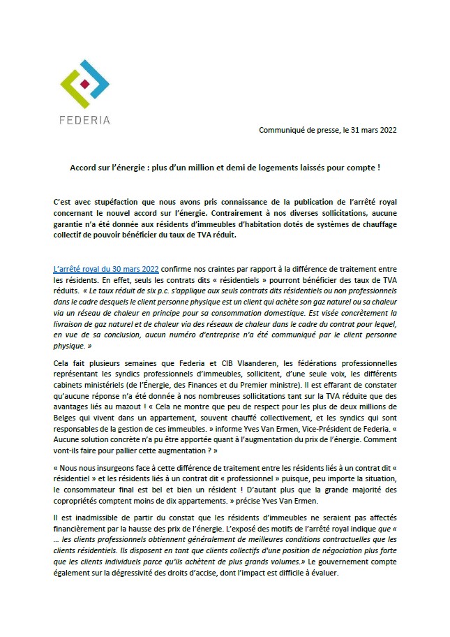 Accord sur l’énergie : plus d’un million et demi de logements laissés pour compte !