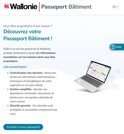 Le Passeport Bâtiment wallon est en ligne