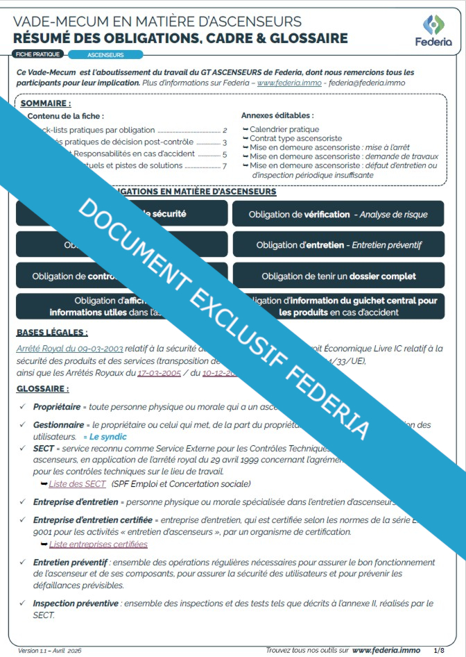 Vade-Mecum Ascenseurs