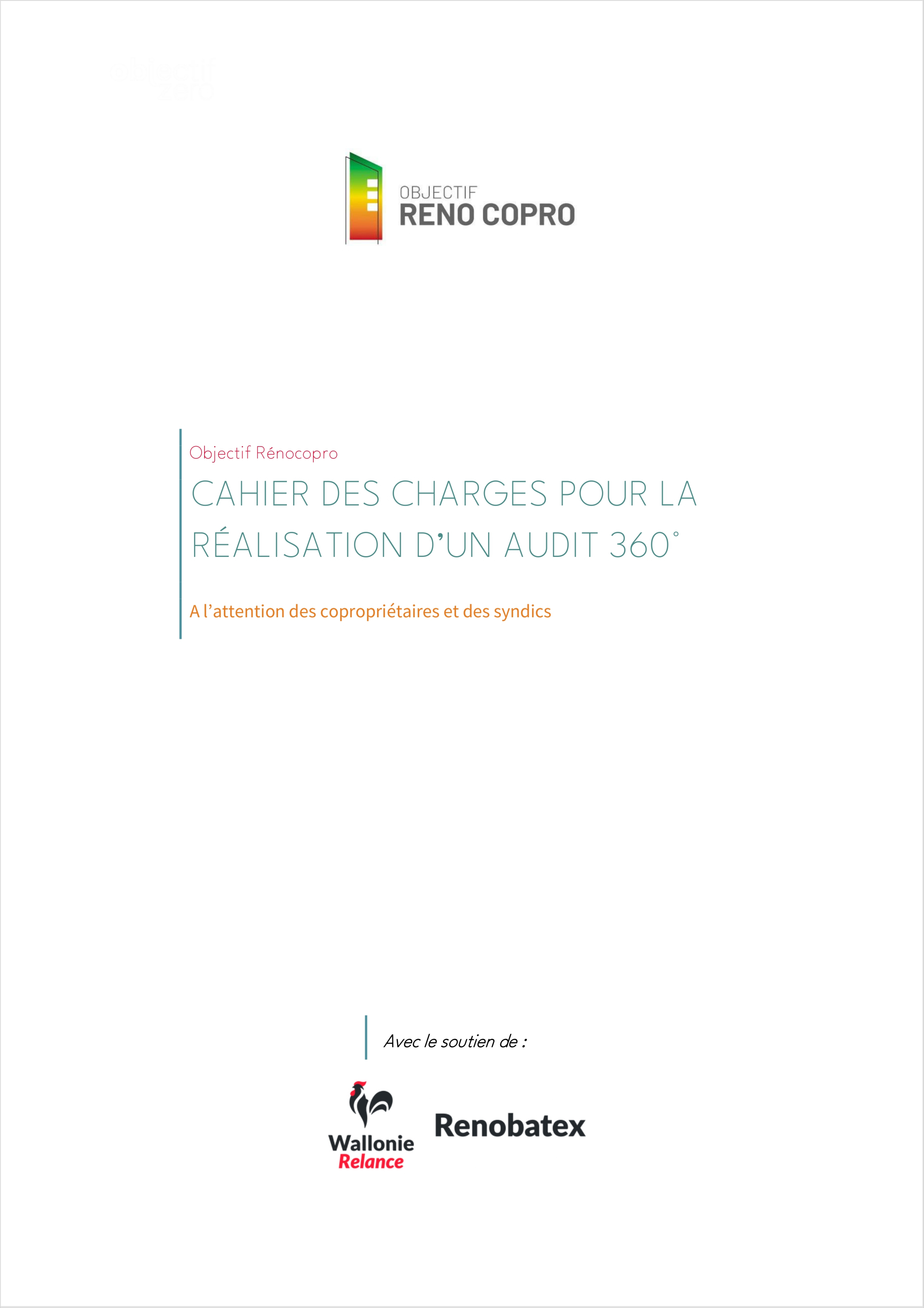 Cahier des charges pour réalisation d'un audit 360°