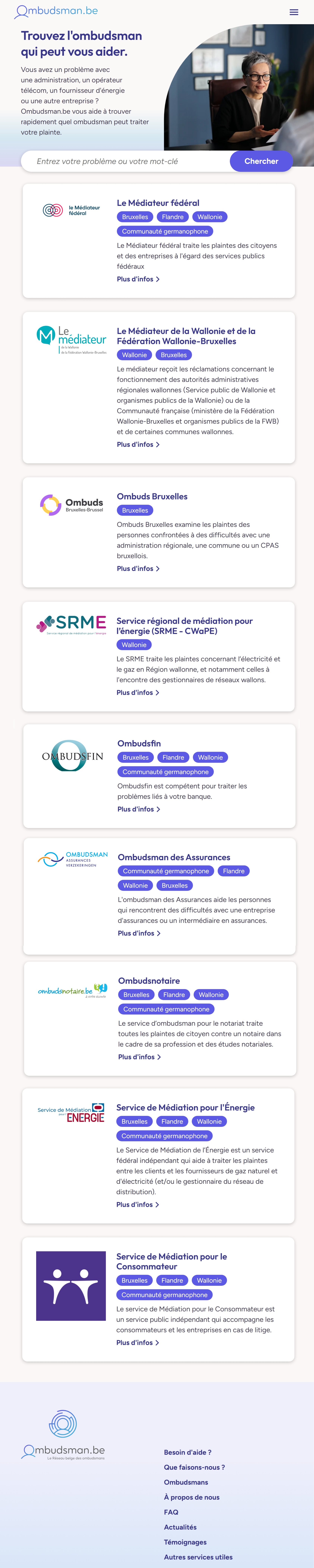 Ombudsman.be pour débloquer les litiges avec les administrations, opérateurs ou entreprises