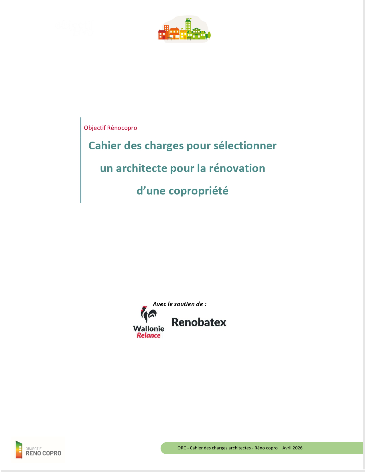 Cahier des charges pour sélectionner un Architecte