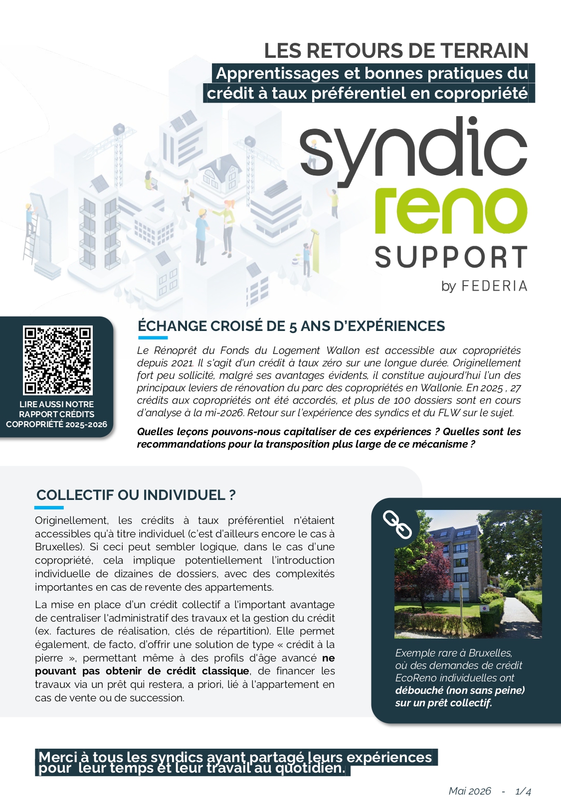 Crédits sociaux en copropriété 2025-2026